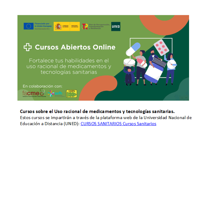 (UNED)Cursos sobre el uso racional de medicamentos y tecnologías sanitarias
