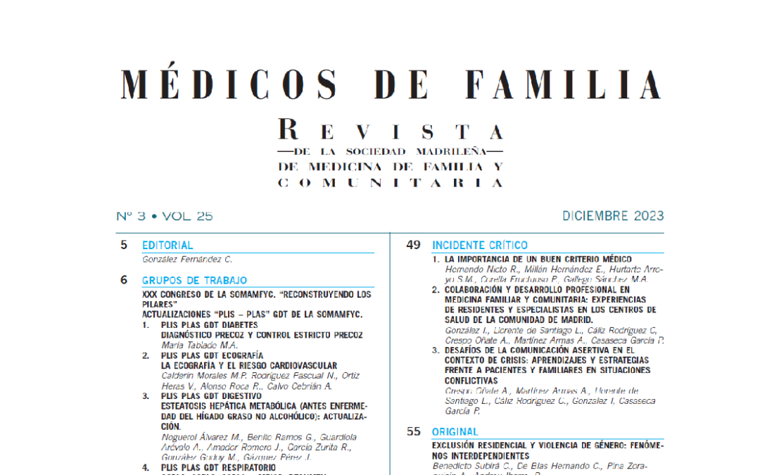 Revista Médicos de Familia vol. 25 nº 3 Diciembre 2023