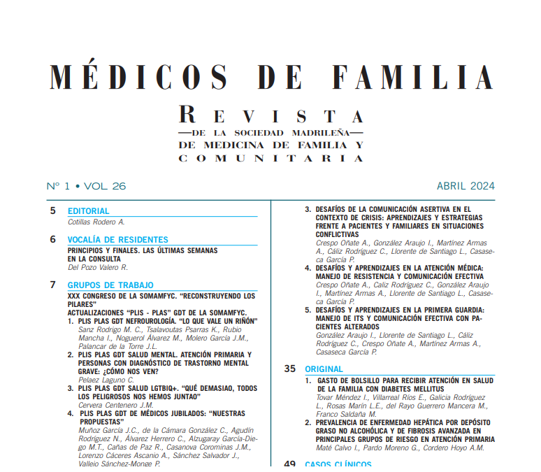 Revista Médicos de Familia Vol 26 nº 1 abril 2024